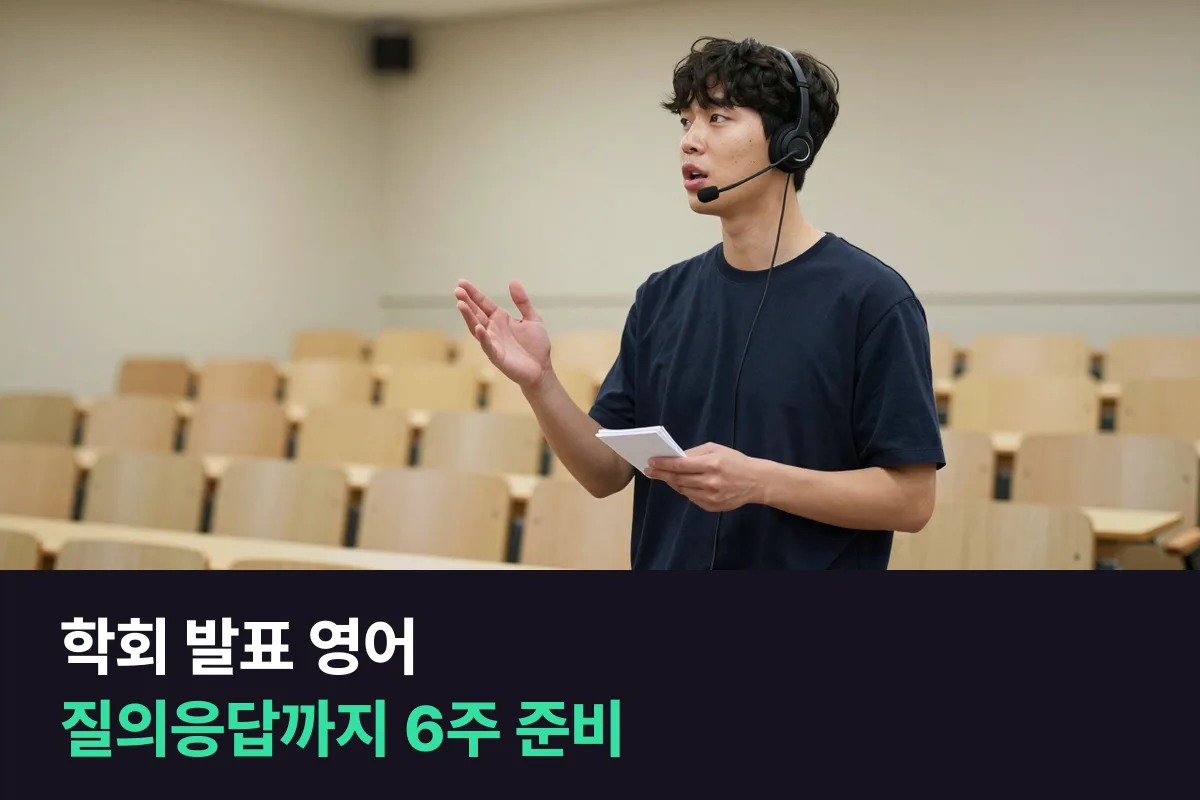 해외 학회 발표와 질의응답을 앞둔 대학원생·연구원이 6주 동안 영어로 준비하는 법