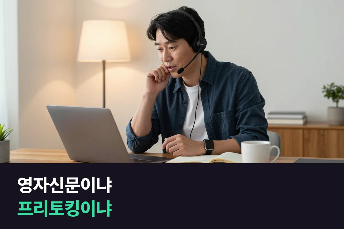 영자신문 영어회화 과정과 프리토킹 과정, 시사 이야기를 하고 싶은 성인이 고르는 법