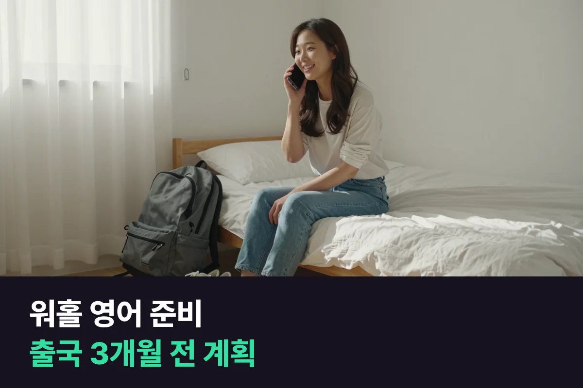 워홀 영어 준비는 호주 도착 첫 달에 쓸 말부터 3개월 동안 연습해요