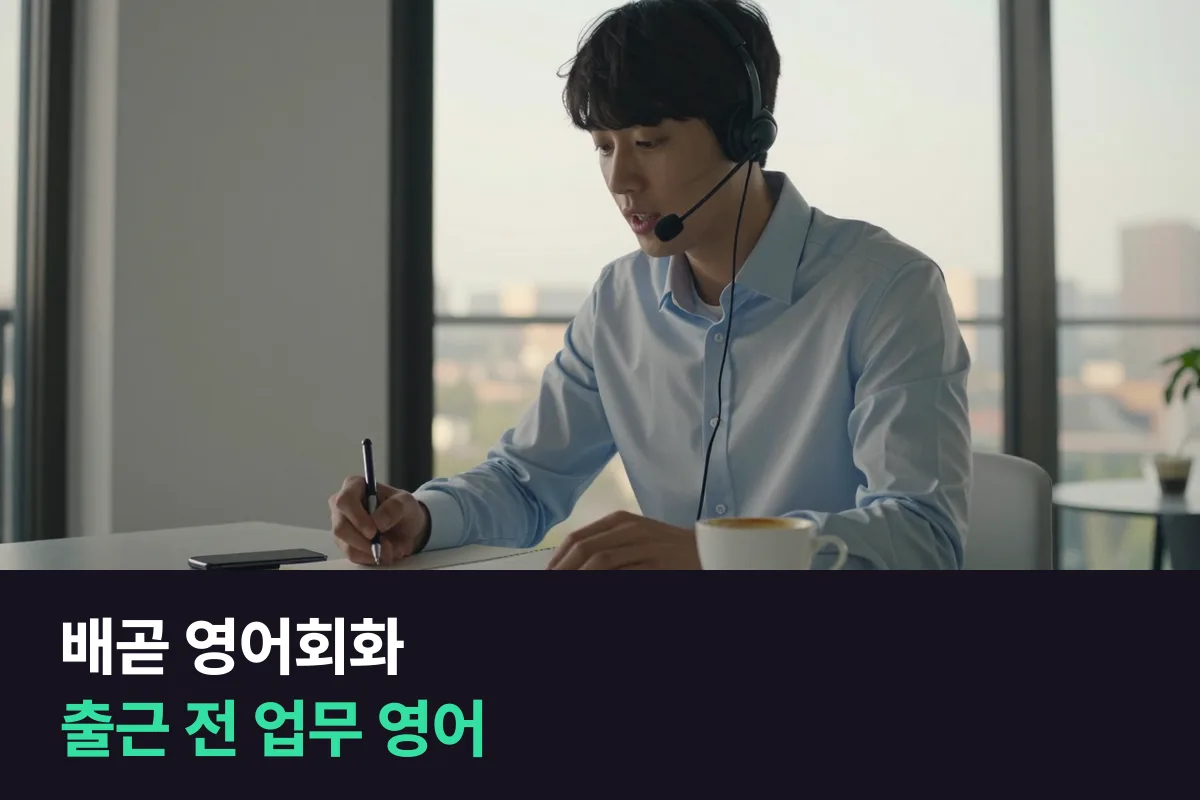 배곧에서 업무에 영어를 써야 하는 직장인의 출근 전 8주 영어회화 계획