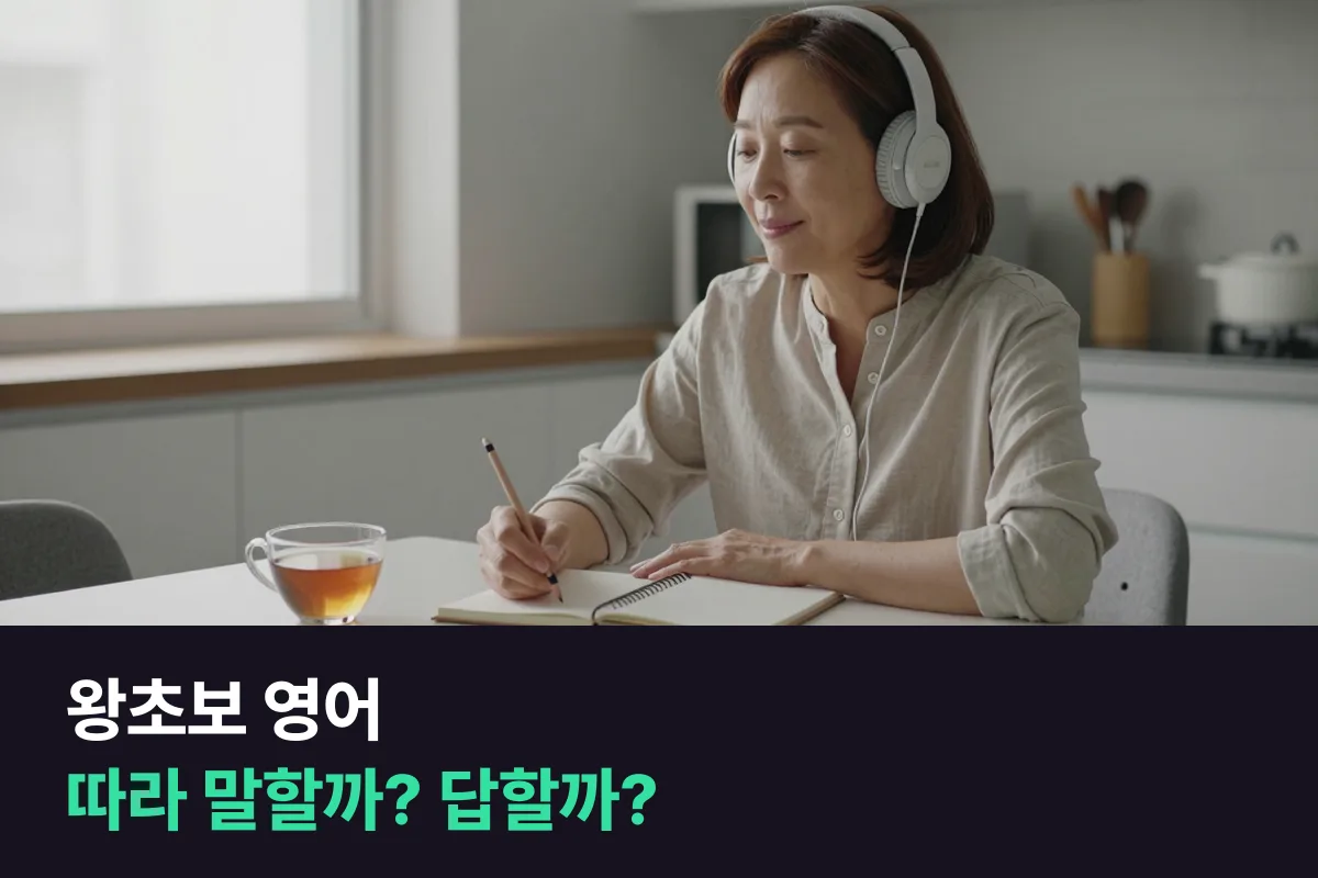 왕초보 성인이 영어 따라 말하기 위주로 시작할지, 강사 질문에 답하는 수업으로 시작할지 정하는 법