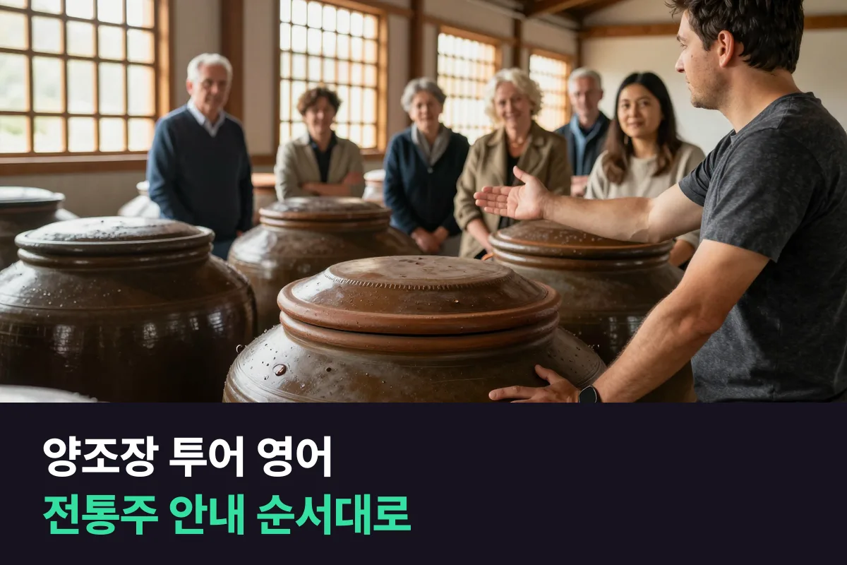 외국인 관광객에게 양조장과 전통주를 안내하는 가이드는 영어를 어떻게 준비할까요?