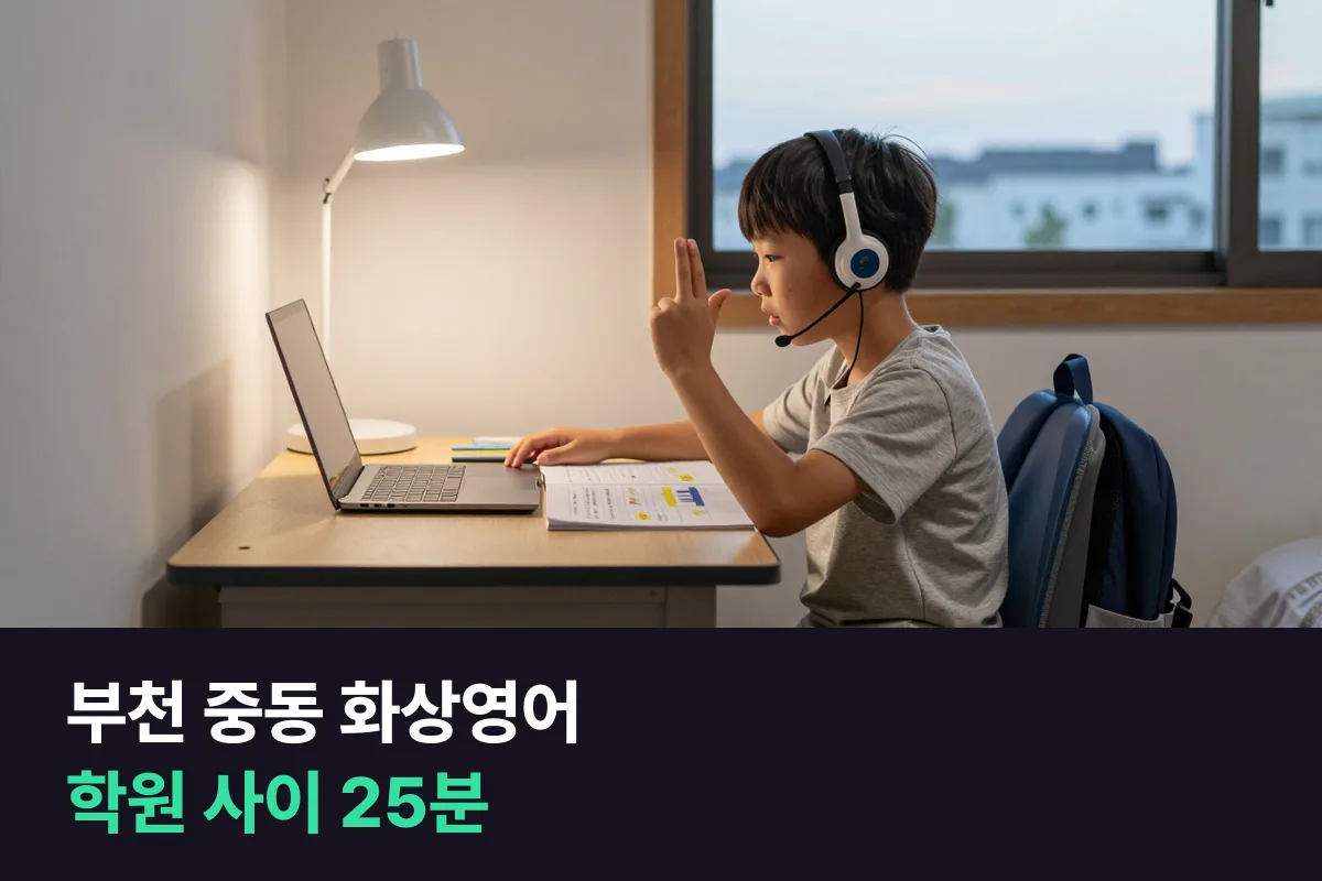 부천 중동 신도시 학부모가 학원 일정 사이에 초등 화상영어를 넣으려면 어떻게 짜면 될까요?