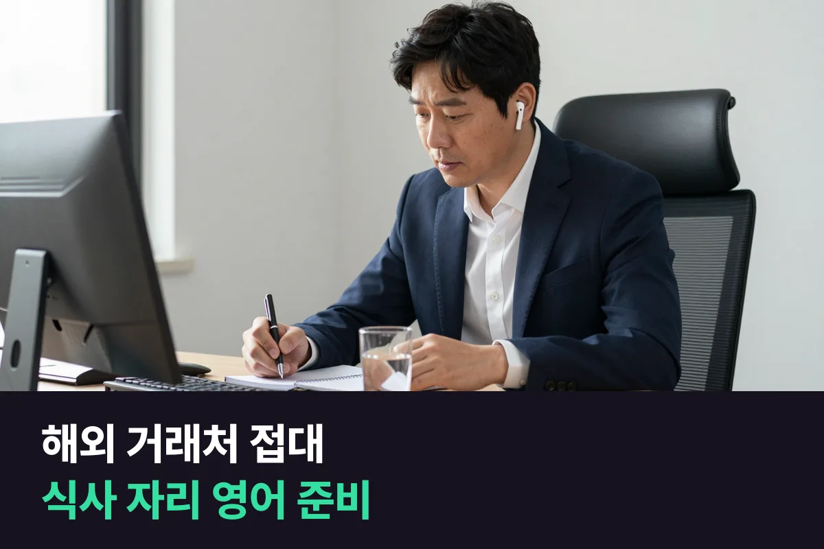 해외 거래처를 접대하는 비즈니스 식사 자리의 영어는 이 순서로 준비해요