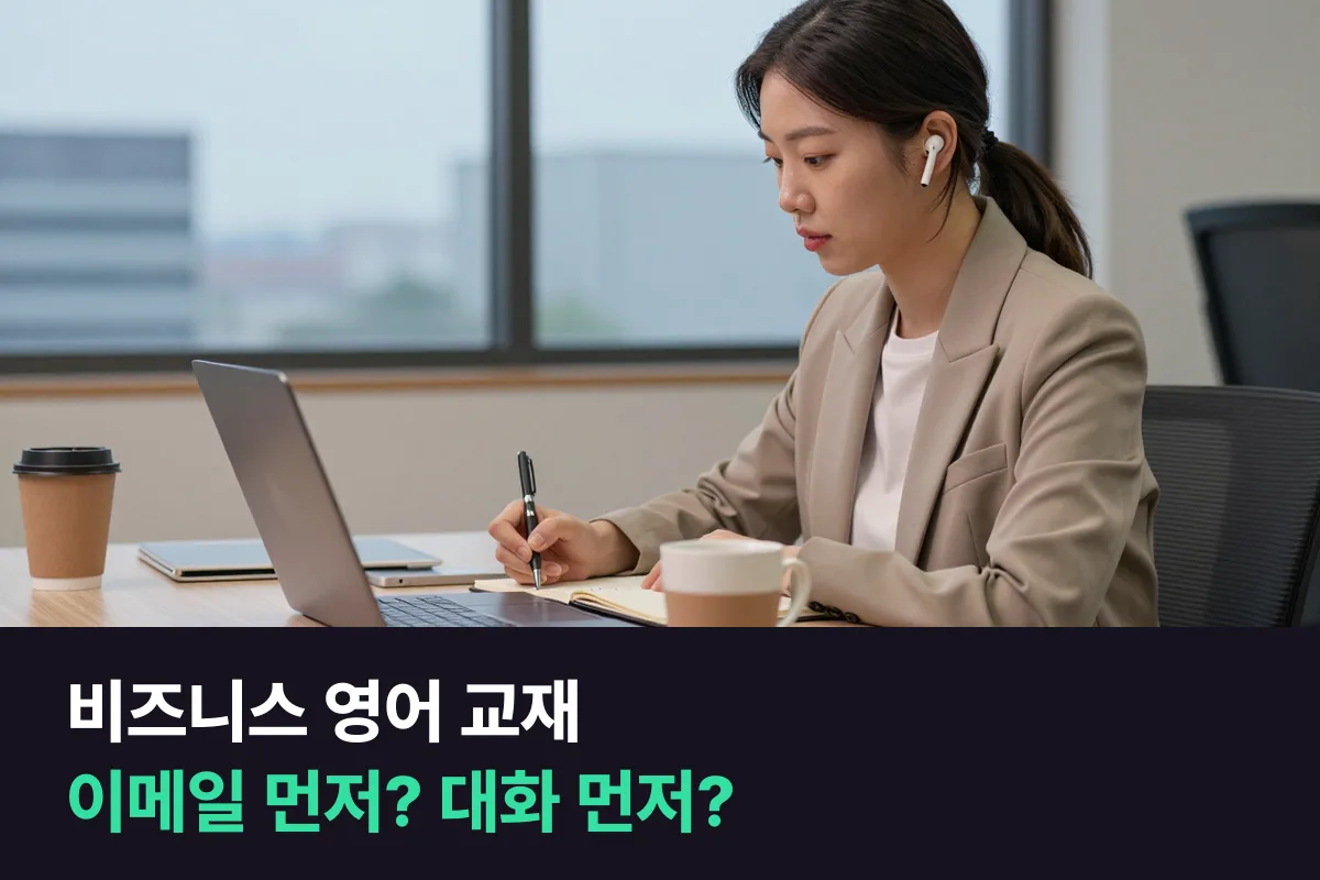 외국계 회사에 다니면 비즈니스 영어 교재를 이메일부터 할지 대화부터 할지 정리했어요