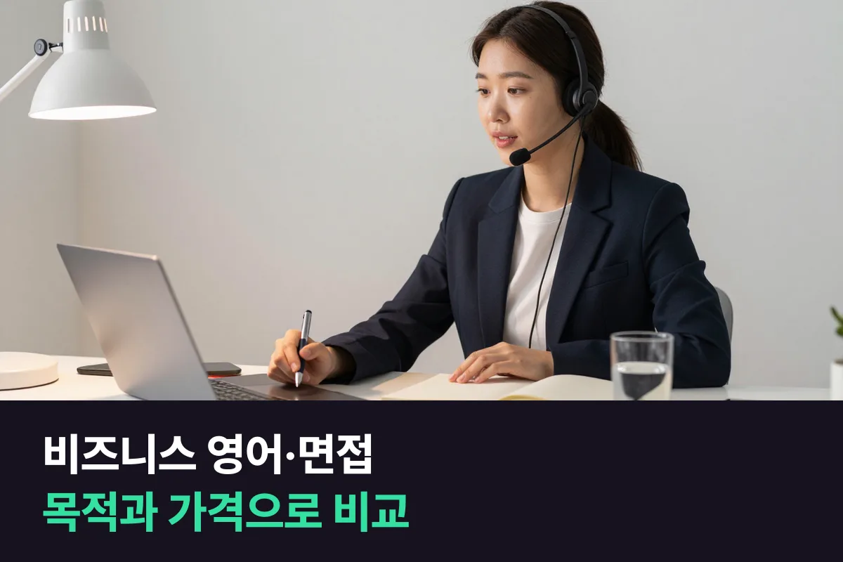 비즈니스 영어회화와 영어 면접 대비, 어떤 서비스가 맞을까요? 목적·남은 기간·분당 가격으로 정리했어요