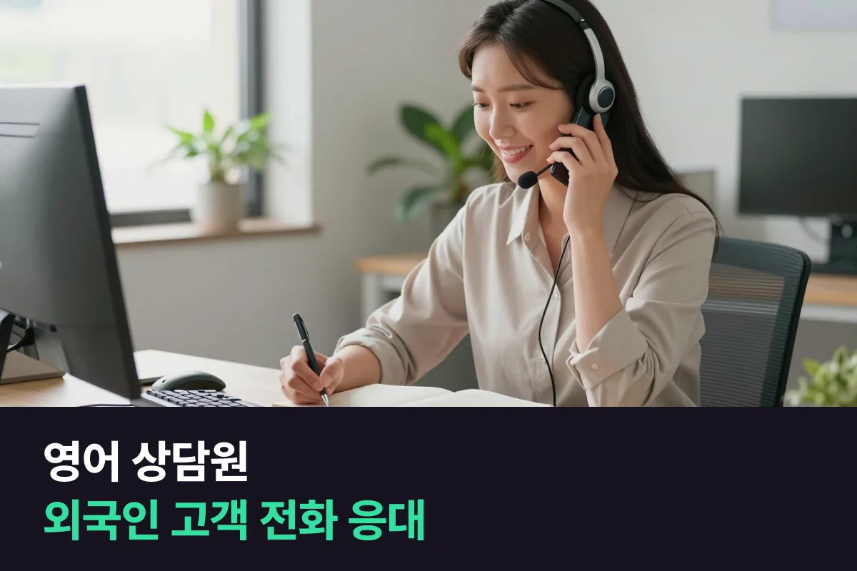 외국인 고객 전화를 받는 콜센터 상담원, 영어는 통화 흐름대로 준비해요