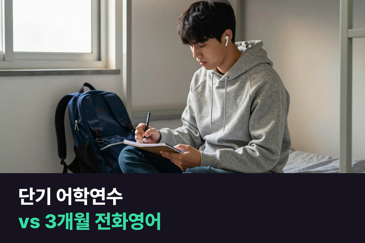 대학생 단기 어학연수와 3개월 1:1 전화영어, 비용과 말하는 시간으로 비교해 봤어요