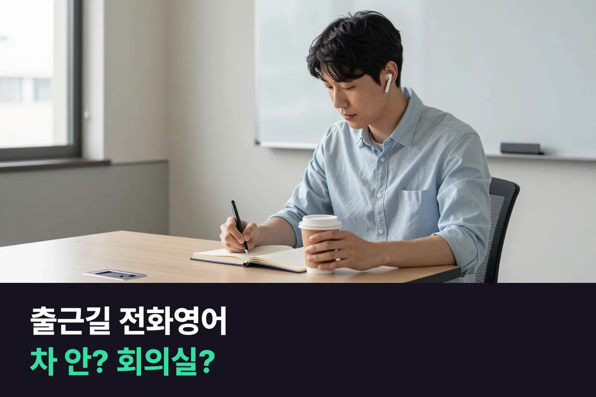 직장인 출근길 전화영어, 차 안에서 듣는 것과 회사 회의실에서 듣는 것 중 무엇이 맞는지 정리했어요