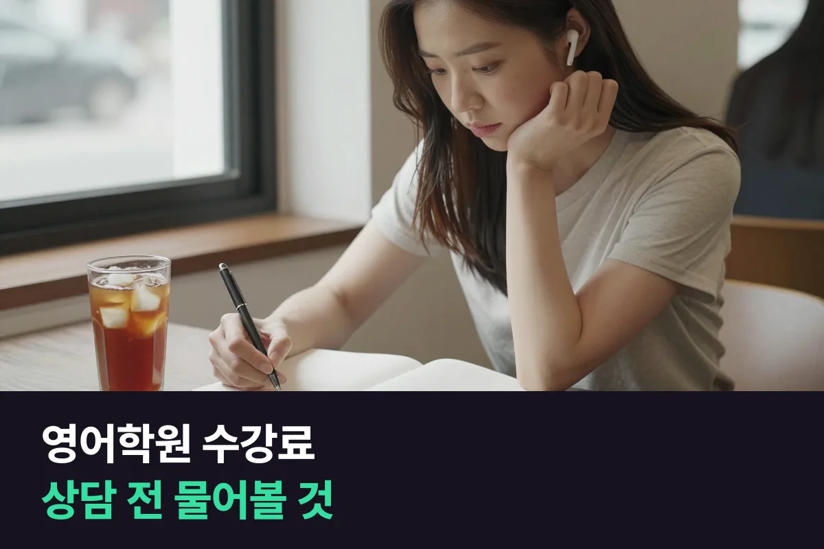 영어학원 수강료가 공개돼 있지 않을 때 상담에서 물어볼 것과 1:1 수업 비용 비교