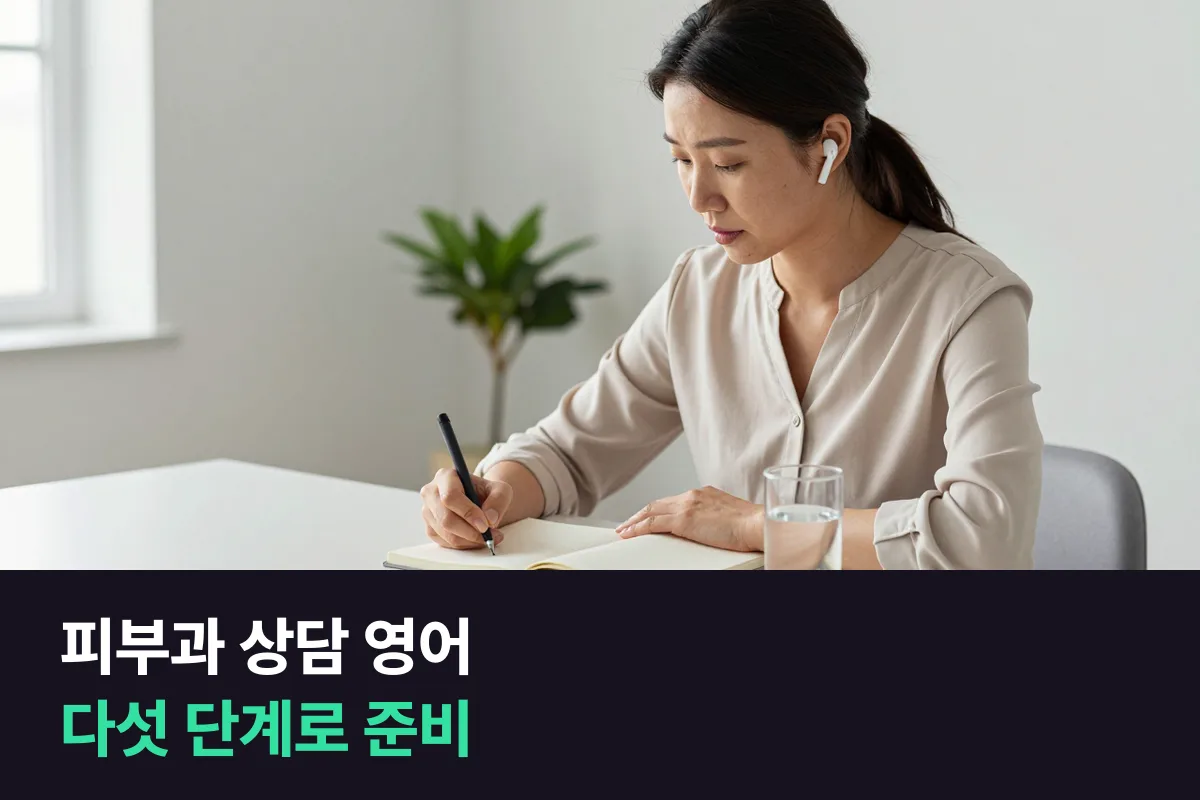 외국인 고객 시술 상담을 맡게 된 피부과 상담실장은 영어를 어떻게 준비할까요?