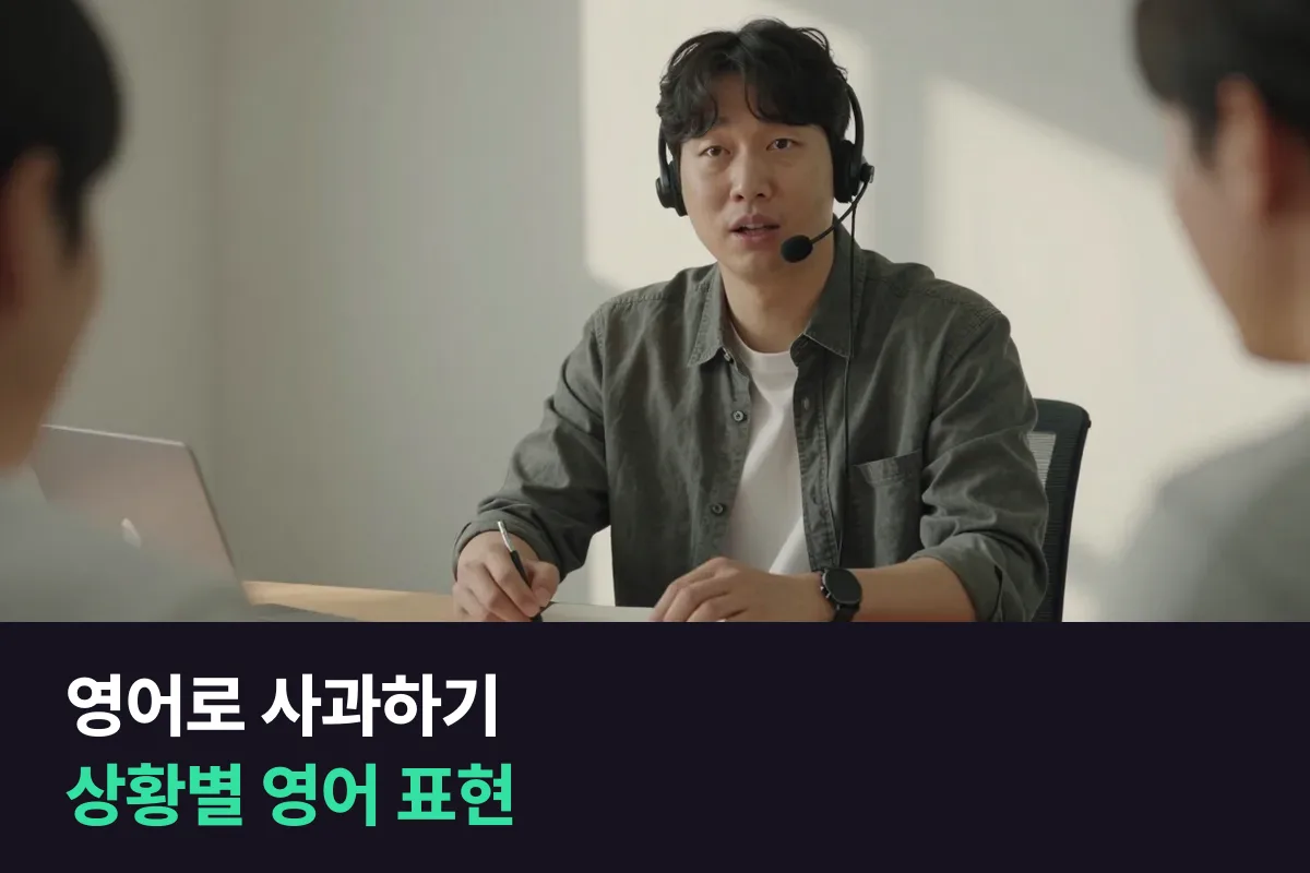영어로 사과할 때 업무 상황별로 빈칸만 채우면 되는 표현