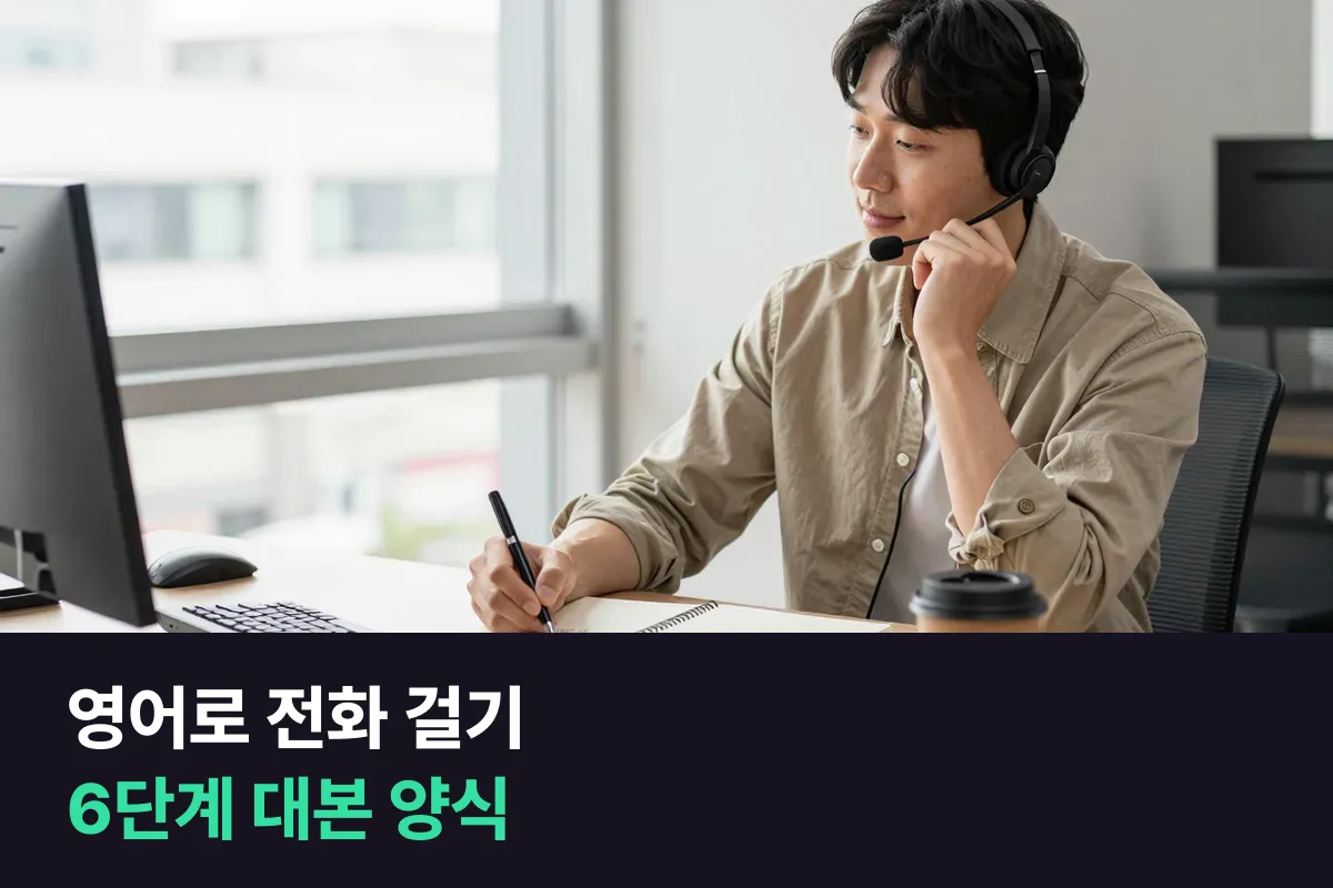 영어로 전화를 걸 때 담당자 찾기부터 용건·마무리까지 그대로 채워 쓰는 대본 양식