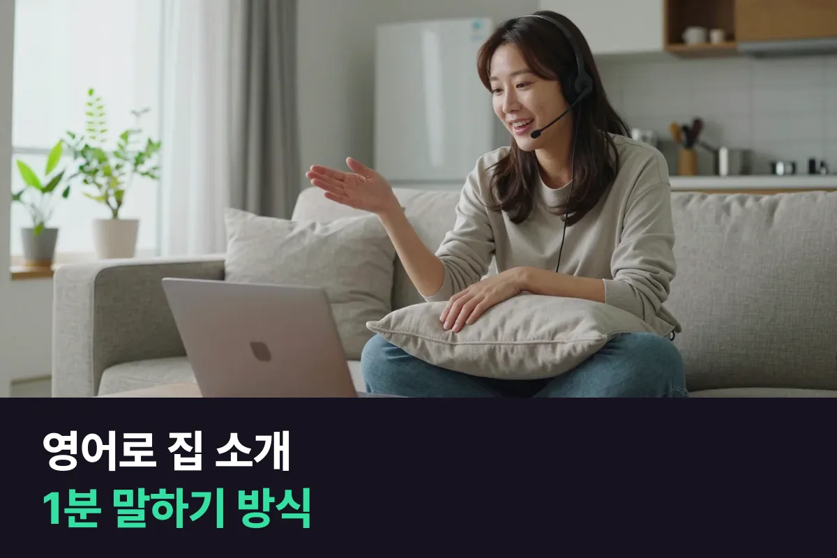 영어로 집 소개를 집 종류부터 방, 좋아하는 곳까지 1분 동안 말하는 방식