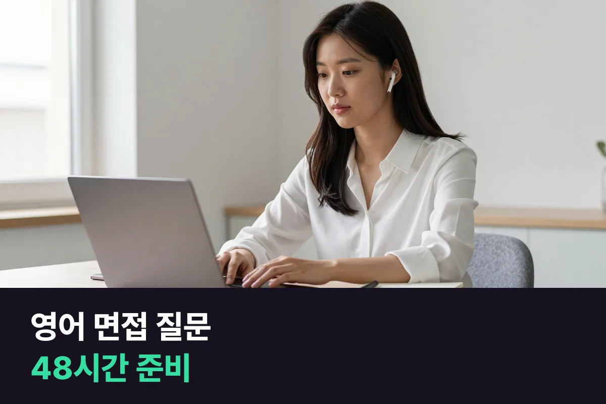영어 면접 질문 10가지 답하는 순서와 면접 48시간 준비 계획