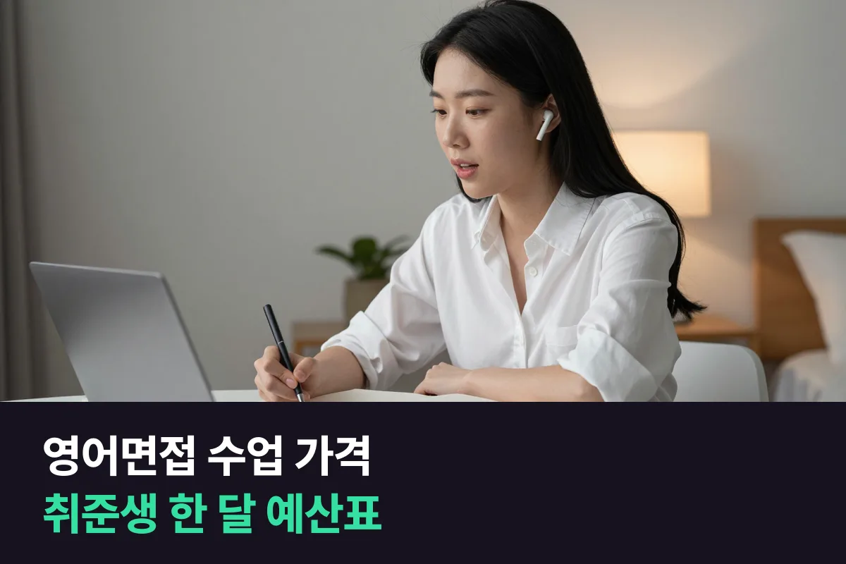 취준생이 한 달 1:1로 준비하면 드는 영어면접 수업 가격