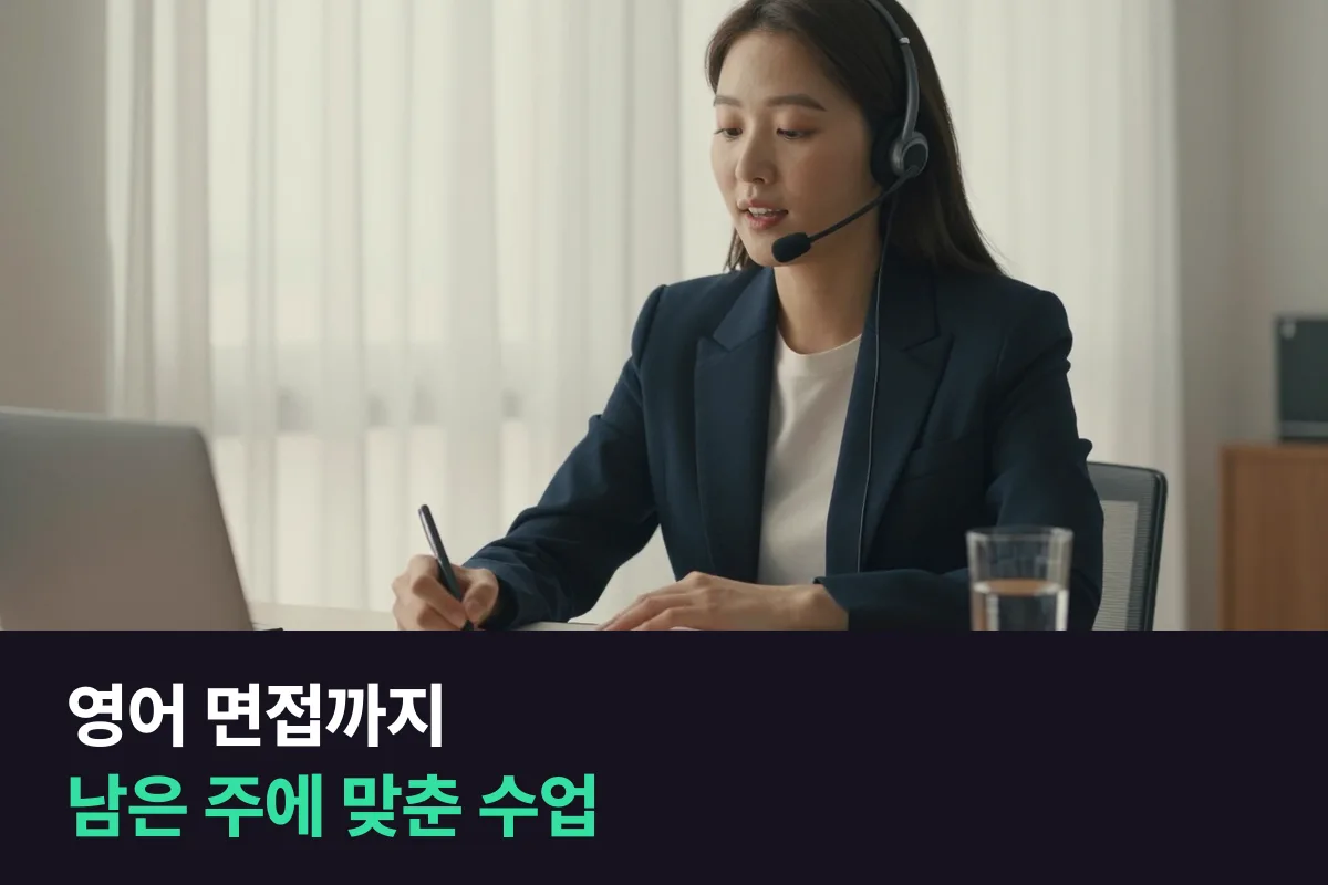 영어 면접 준비 기간이 2주·4주·8주 남았을 때 1:1 수업을 짜는 법