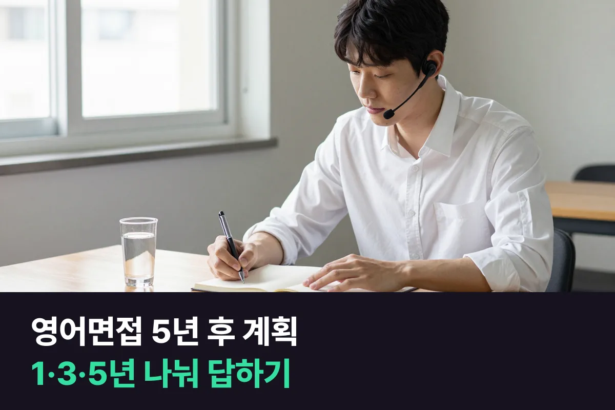 영어면접 5년 후 계획은 직함보다 '할 줄 알게 될 일'로 답해요