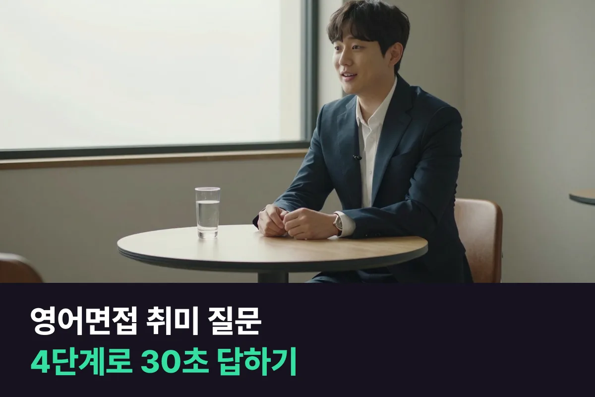 영어면접에서 취미와 여가를 물으면 이렇게 답해 보세요