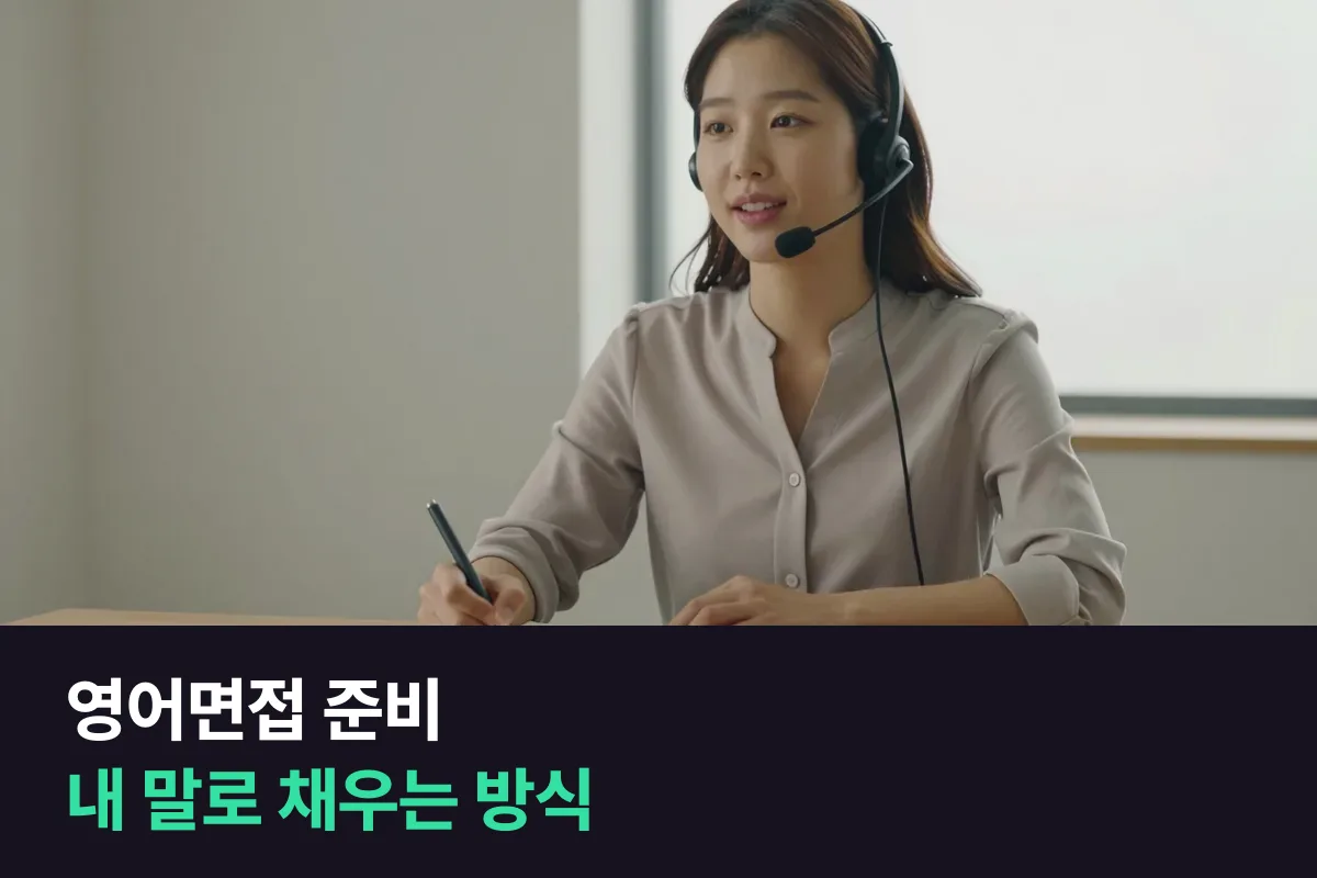 영어면접 준비는 남의 모범답안 대신 내 경험으로 빈칸을 채워요