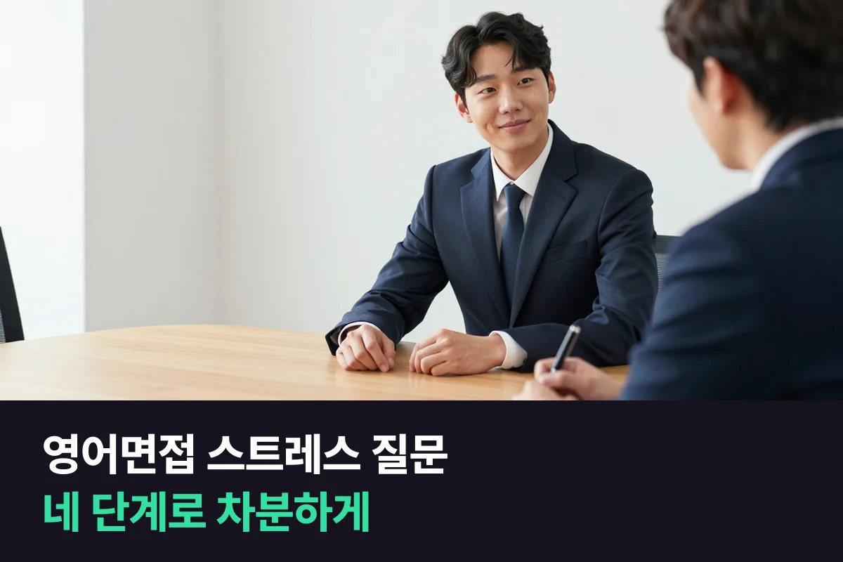 영어면접에서 스트레스를 어떻게 다루냐고 물으면 어떻게 답하나요?