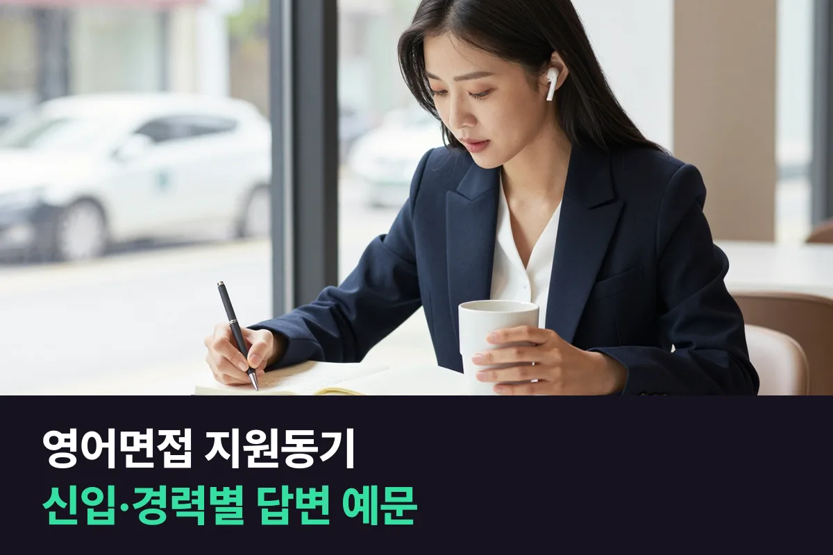 영어면접 지원동기를 신입은 '배울 준비', 경력은 '해 온 일'로 답해요