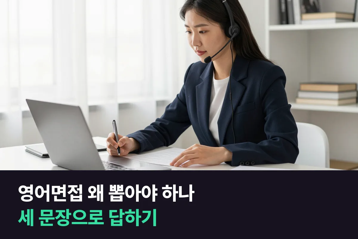 영어면접 '왜 뽑아야 하나'에는 공고 속 할 일 하나에 내 증거 하나를 붙여 답해요