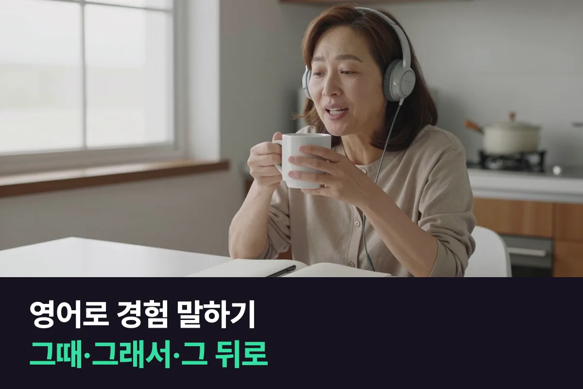 영어로 경험 말하기는 지난 일을 '그때 → 그래서 → 그 뒤로' 3단으로 말하면 돼요