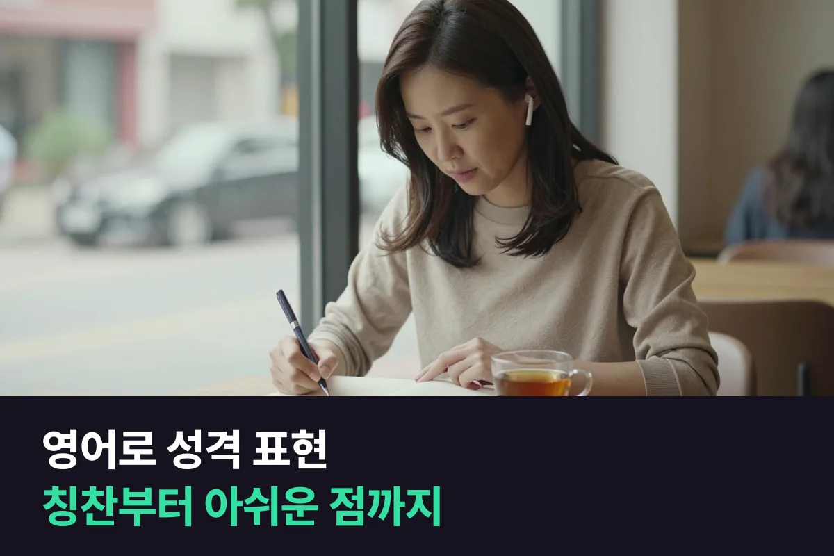 영어로 성격을 표현하는 단어와 영어 표현을 칭찬부터 아쉬운 점까지 모은 체크리스트