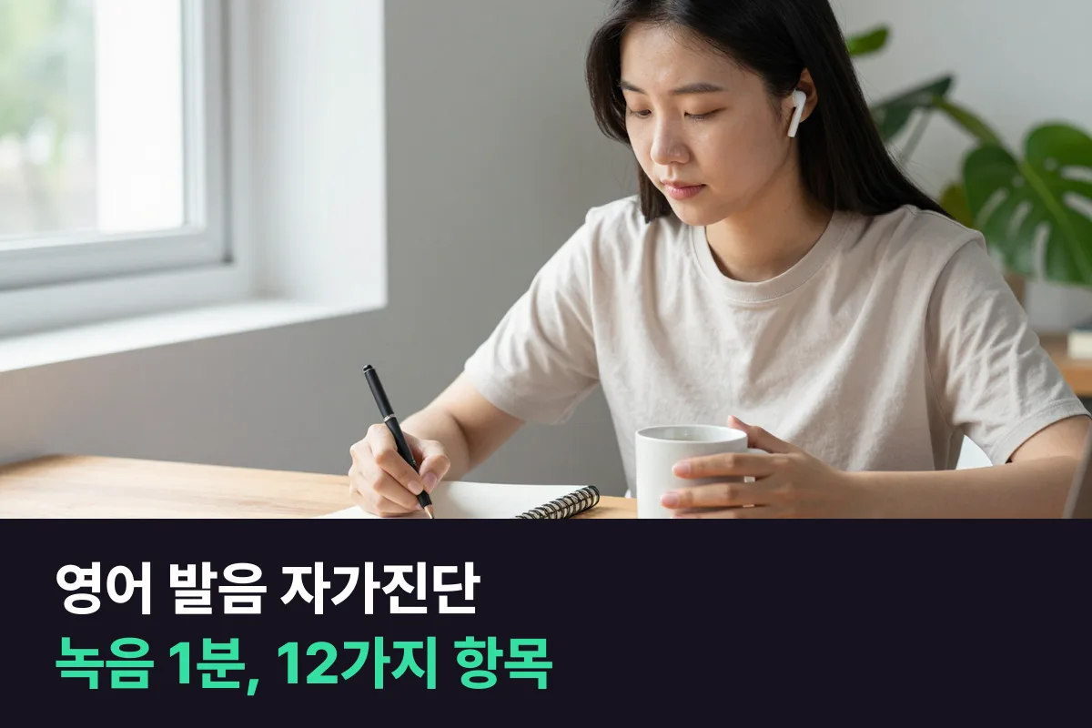영어 발음 자가진단 체크리스트로 녹음 1분 만에 내 발음 습관을 찾아요