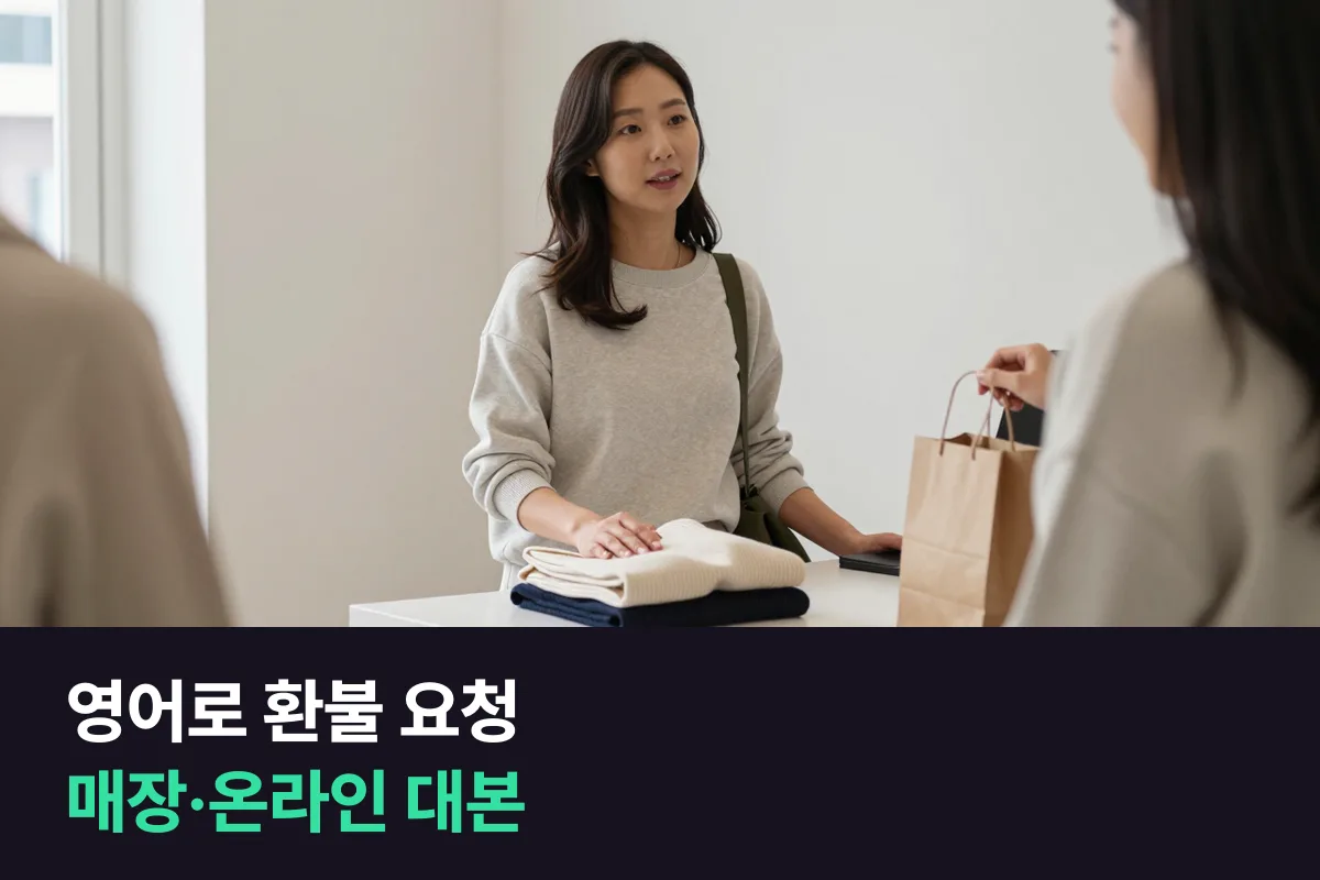 영어로 환불 요청할 때 매장에서 말하는 대본과 온라인으로 보내는 메일 예문