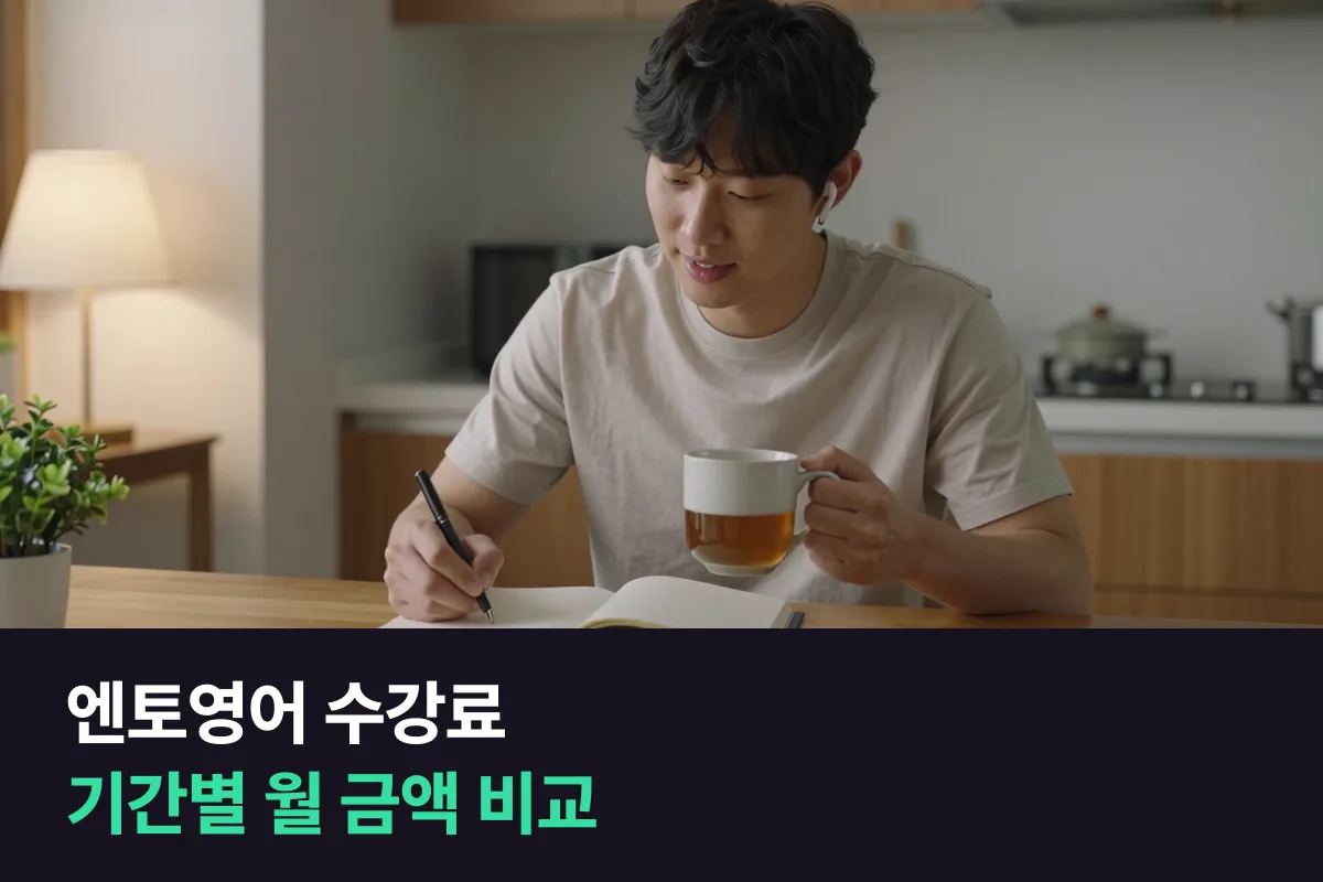 엔토영어 수강료를 전화·화상, 필리핀·미국 강사, 결제 기간별로 정리했어요