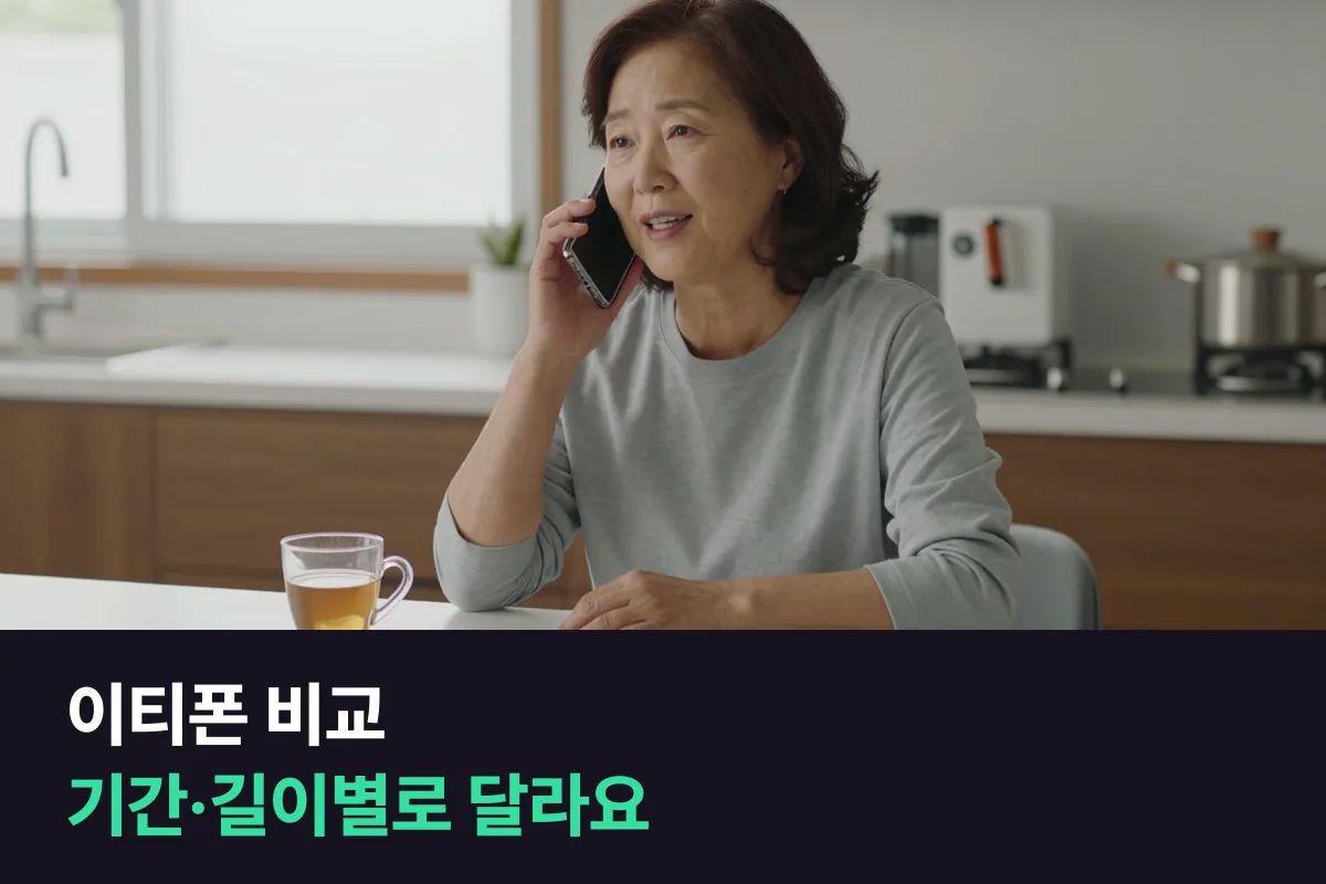 이티폰 비교는 등록 기간과 수업 길이, 받는 전화에 따라 답이 달라요