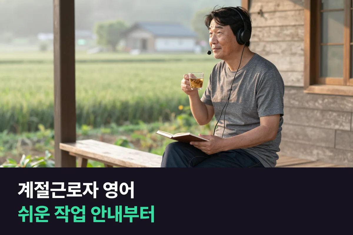 외국인 계절근로자와 일하는 농장주, 작업 안내 영어는 무엇부터 할까요?