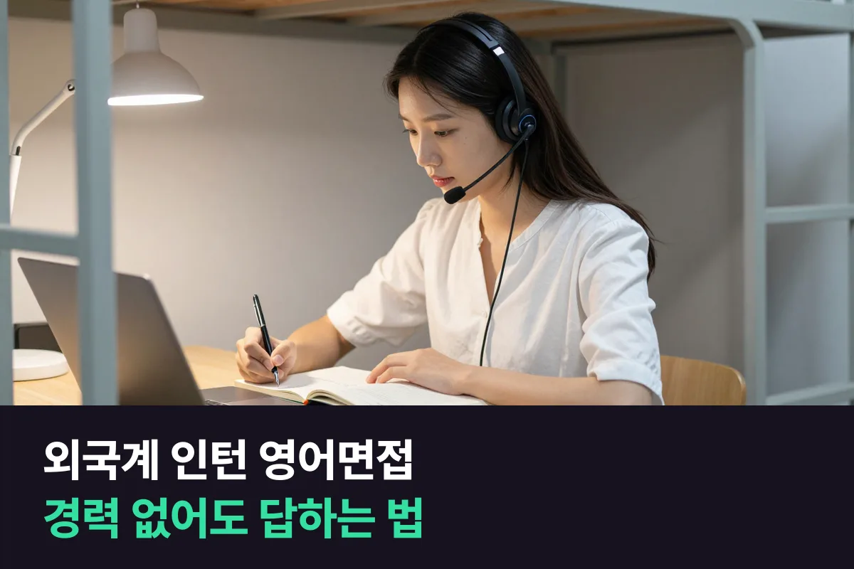 외국계 인턴 영어면접에서 경력이 없어도 답할 거리를 만드는 법