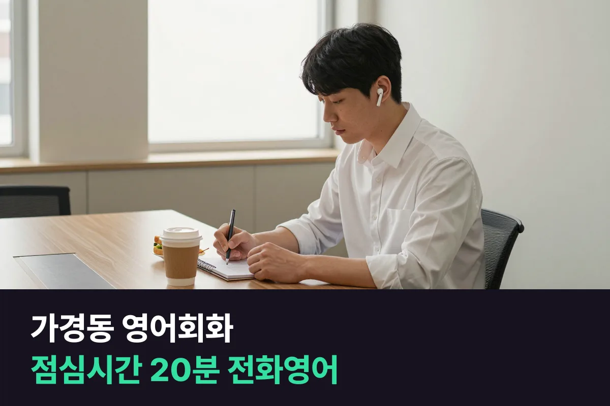 청주 가경동 직장인이 점심시간에 전화영어 20분을 넣는 법