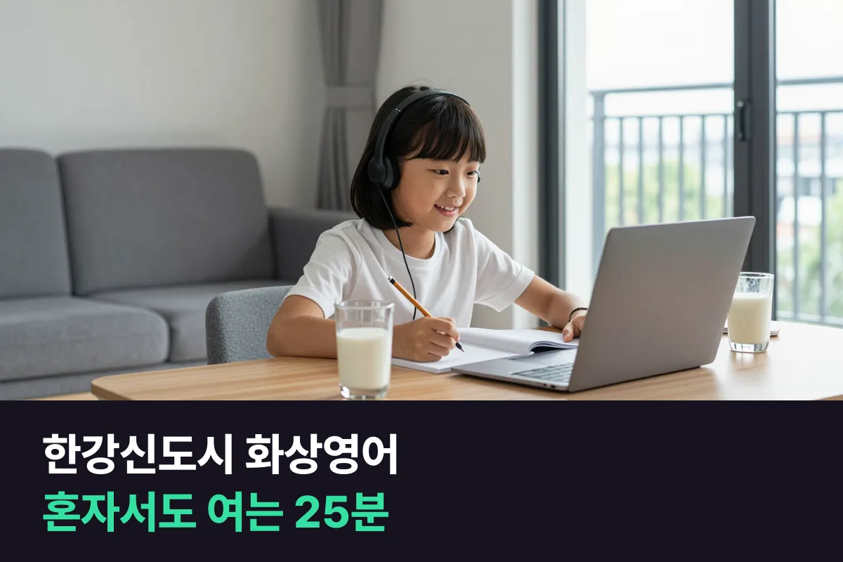한강신도시 화상영어로 부모가 오기 전 아이 혼자 여는 25분 수업