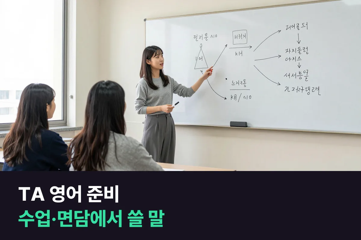 해외 대학원에서 조교(TA)를 맡은 유학생이 수업·면담 영어를 준비하는 법