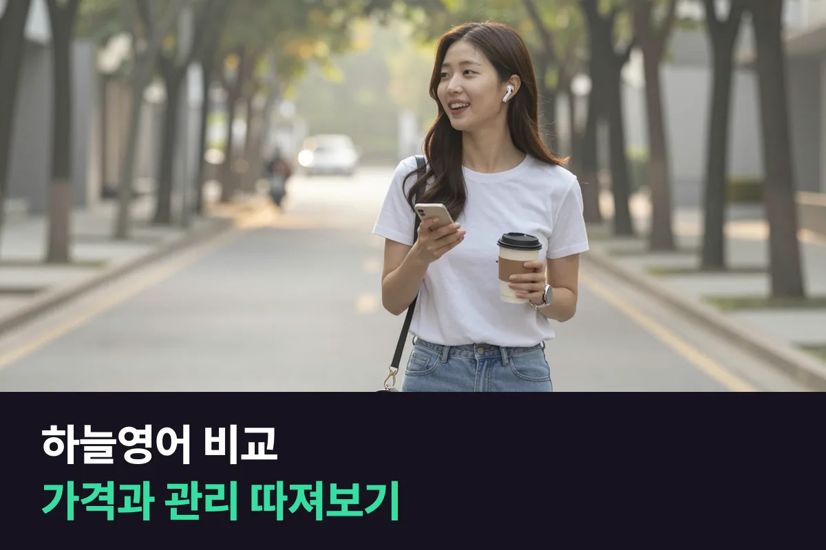하늘영어를 비교해 보면 더 싼 쪽과 더 편한 쪽이 달라요