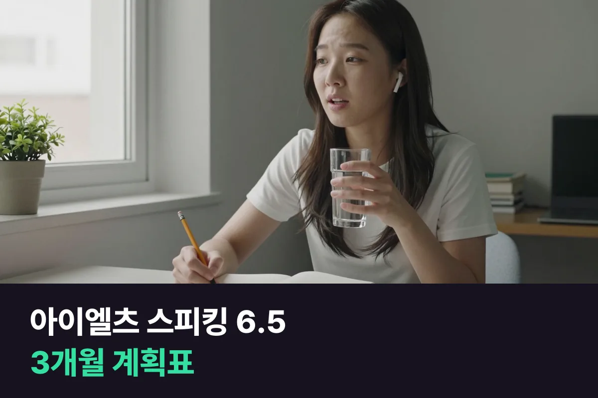 아이엘츠 스피킹 6.5 목표 3개월 계획, 채점 기준 네 가지로 주차를 짰어요