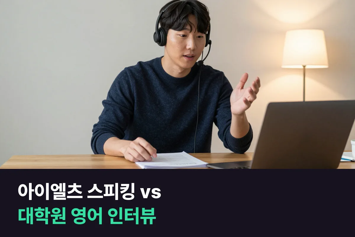 해외 대학원 지원자는 아이엘츠 스피킹 과정과 영어인터뷰 과정 중 무엇부터 들어야 할까요?
