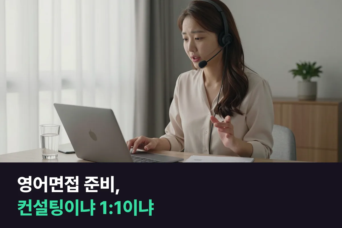 영어면접 코칭을 취업 컨설팅에서 받을지 1:1 영어인터뷰 과정으로 할지, 취준생의 비용·연습량 기준