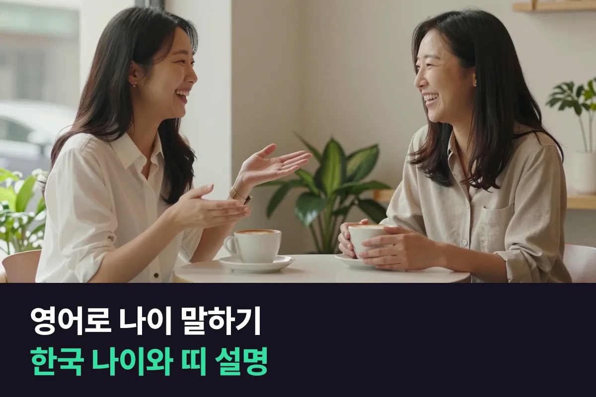 외국인에게 한국 나이와 띠를 영어로 설명할 때 바로 쓰는 표현과 대화 예문
