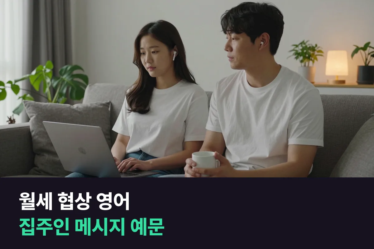 해외 집 계약을 연장할 때 집주인과 월세를 이야기하는 영어 메시지 예문
