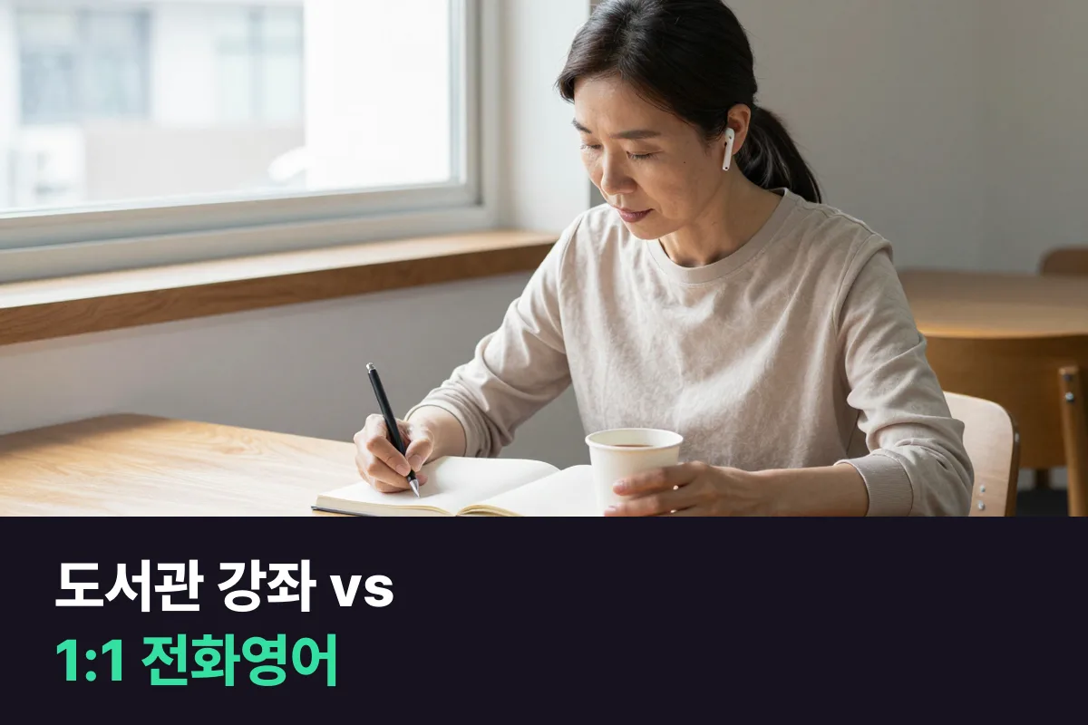 도서관 영어회화 강좌와 1:1 전화영어, 영어를 다시 시작하는 40대라면 무엇부터 들을까요?