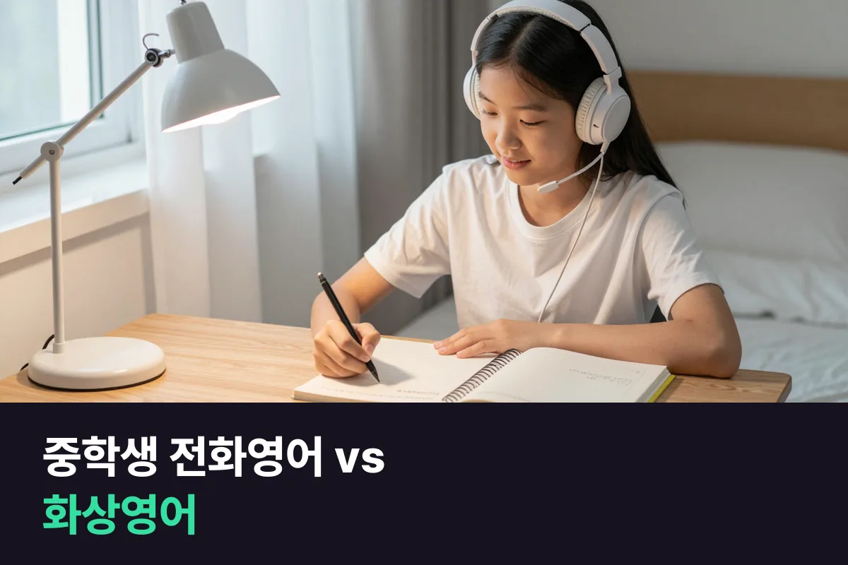 중학생은 전화영어와 화상영어 중 어느 쪽을 더 꾸준히 들을까요?