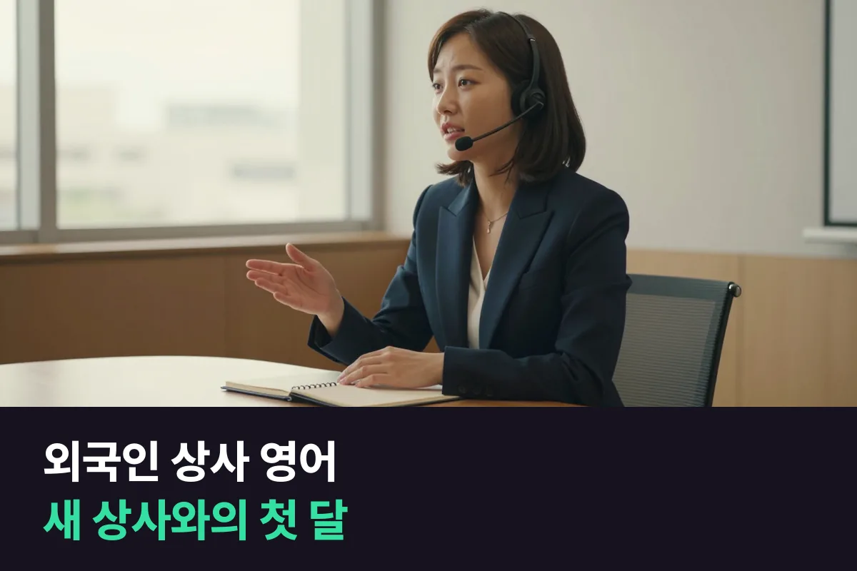 새 외국인 상사가 오면 첫 달에 영어로 말할 자리가 한꺼번에 몰려요