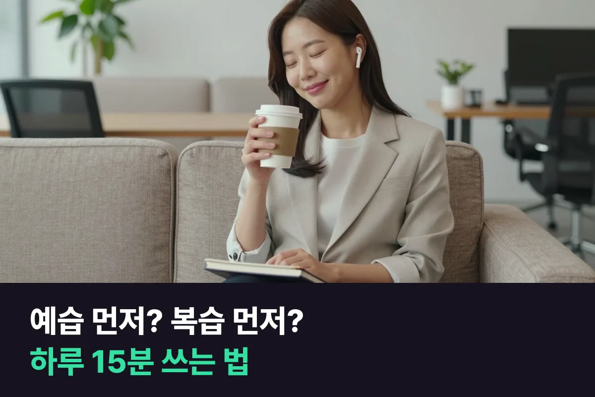 수업 전 예습 vs 수업 뒤 녹음 복습, 15분뿐이라면 어느 쪽부터?