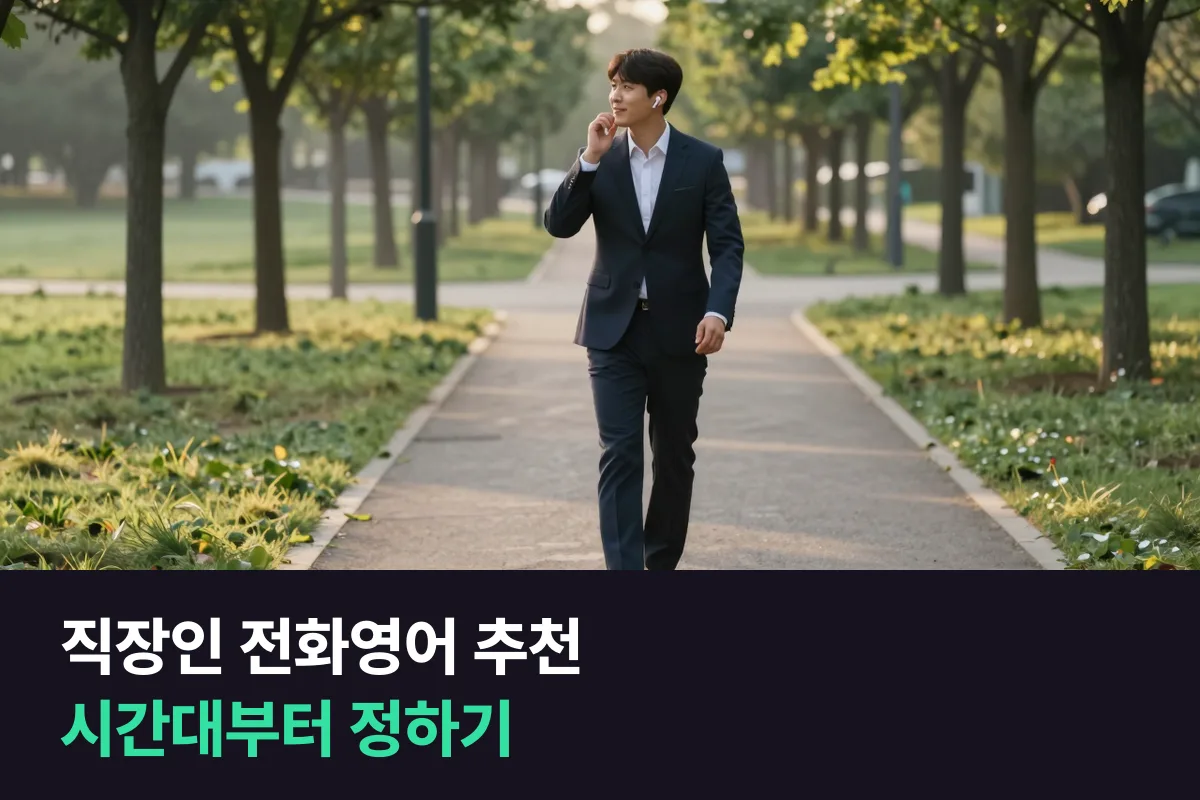 직장인 전화영어 추천은 내가 들을 수 있는 시간부터 정하고 고르세요