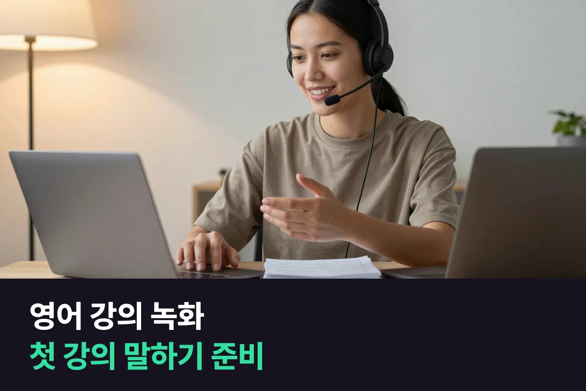 해외 강의 플랫폼에 영어 강의를 올리려는 강사가 녹화 전에 말하기를 준비하는 법